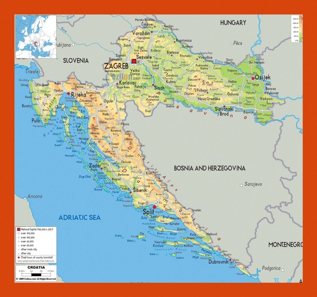Map of Croatia